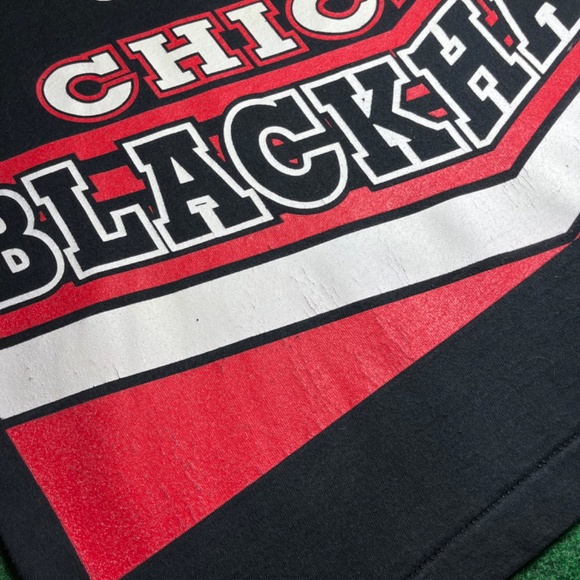 Chicago Black Hawks Vintage Salem Sportswear All Over Print Tshirt - Picture 5 of 7